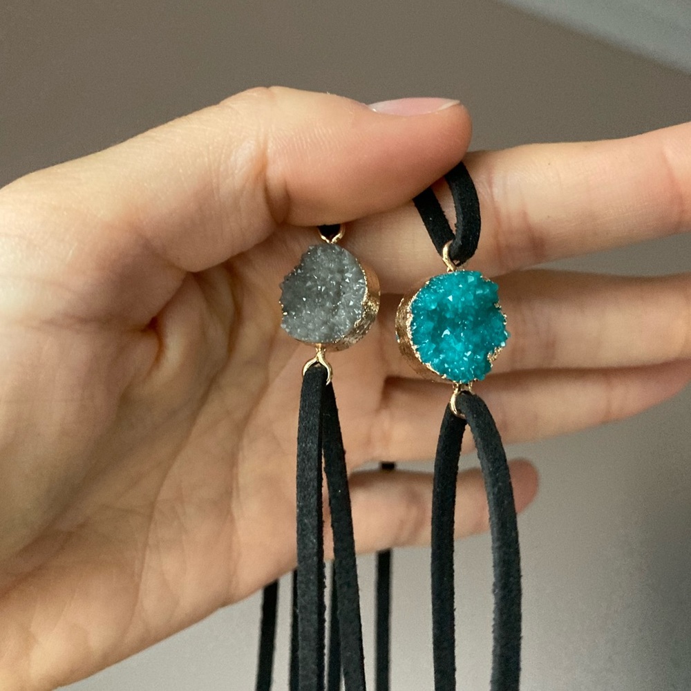 Handmade Druzy gemstone necklace - Picture 2 of 4